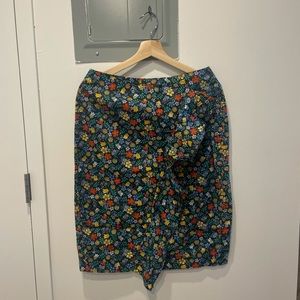 Exclusive J.Crew liberty edition floral ruffled pencil skirt size 6
